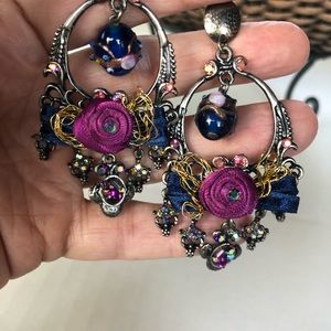 Women Large Chandelier Vintage Earrings